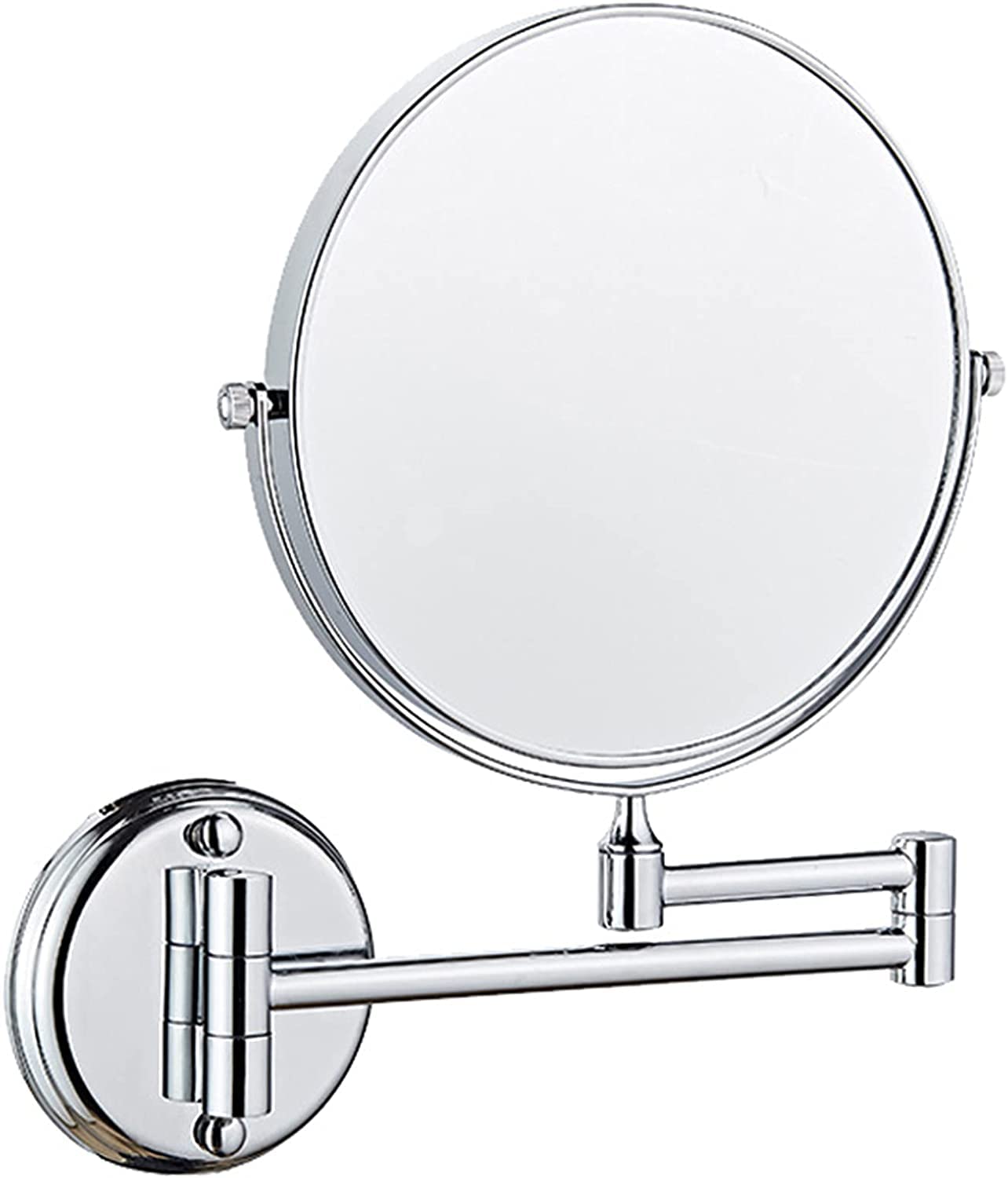 Miroir de maquillage finition chromée brillant de 8 pouces pour mur