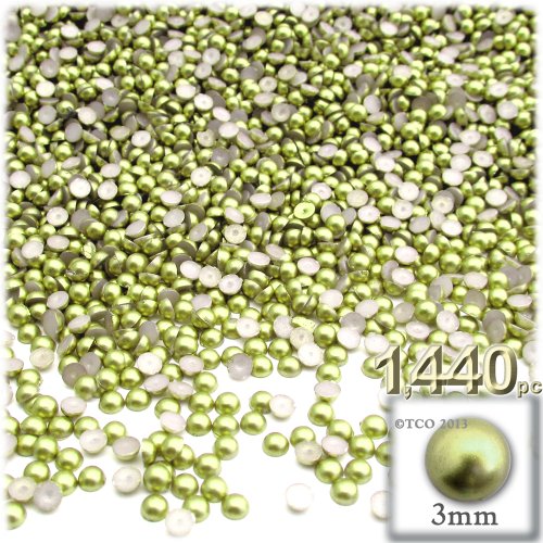 1,440Pc Pearl Finish Half Dome Beads, Round, 3Mm, Rustic Copper Brown #TOP3