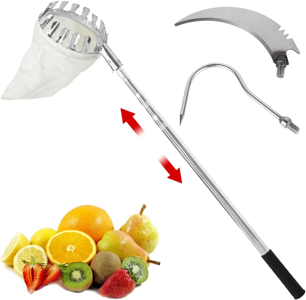 Protoiya Fruit Picker Tool, Fruit Picking Harvester with 60 in Telescopic