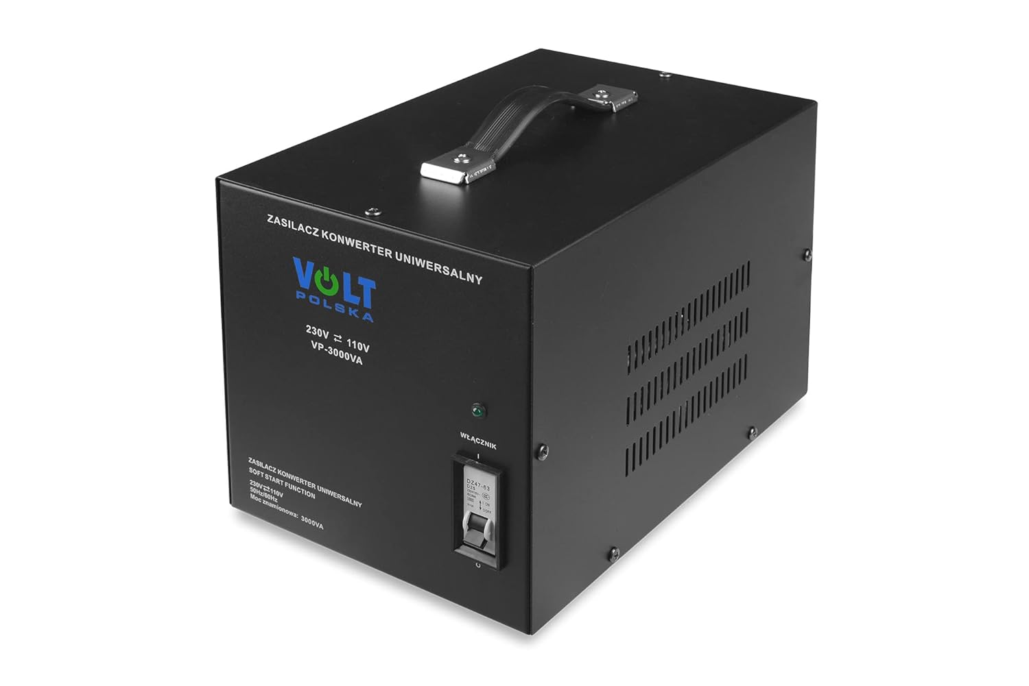 Front-right view of the Volt Polska 5K230110300 Voltage Converter