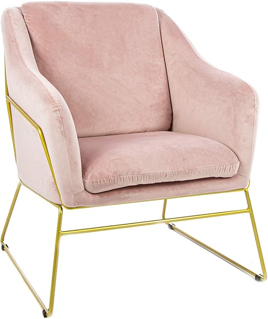 Charles Bentley Tilburg Velvet Occasional Chair Powder Pink Home Living Area Contemporary Statement Piece