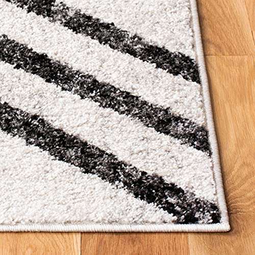 Safavieh Modern Geometric Indoor Woven Accent Area Rug, Adirondack Collection, ADR253, in Ivory/Charcoal - Image 3