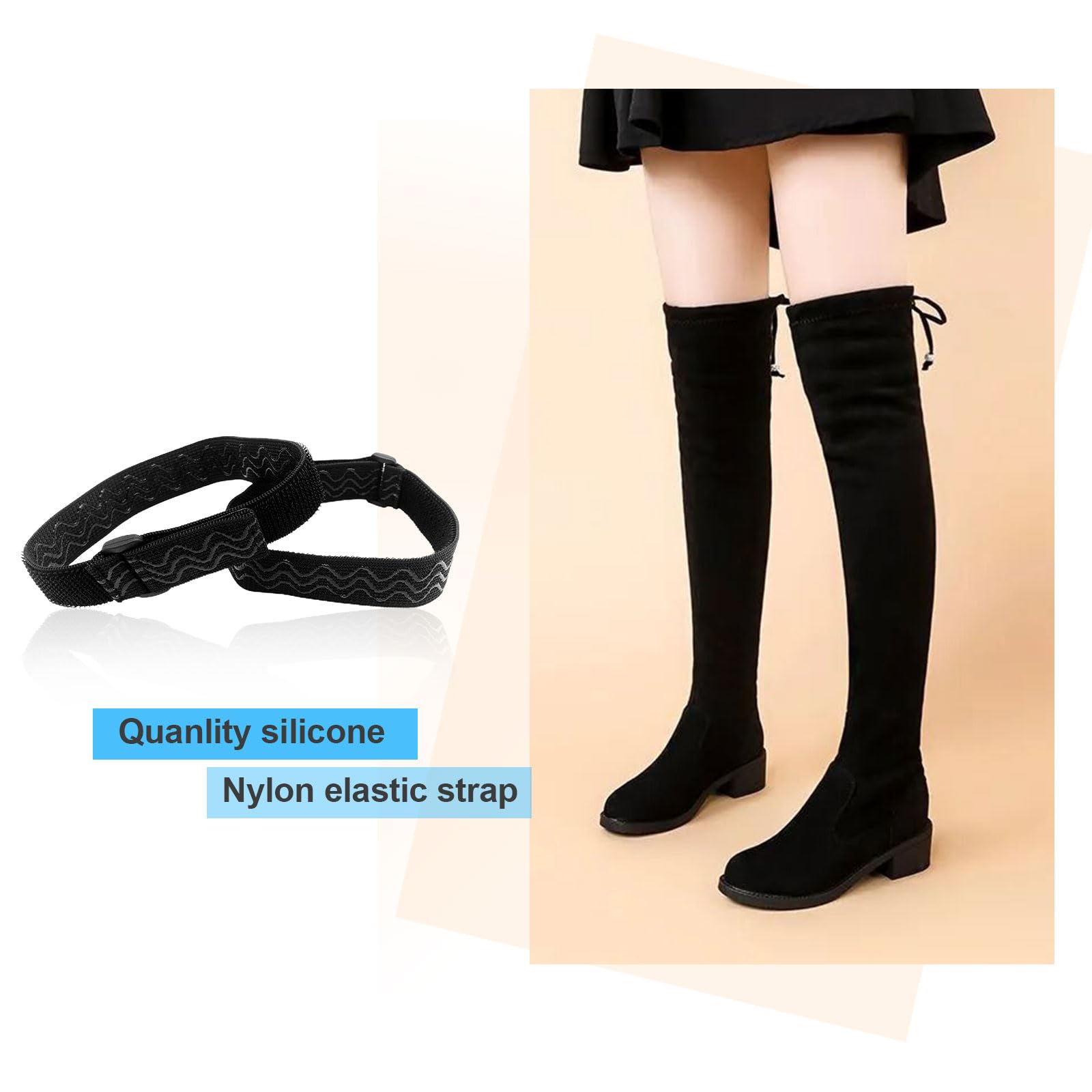 4pcs Ajustables Bretelle De Botte Cowboy, Élastique Sangle