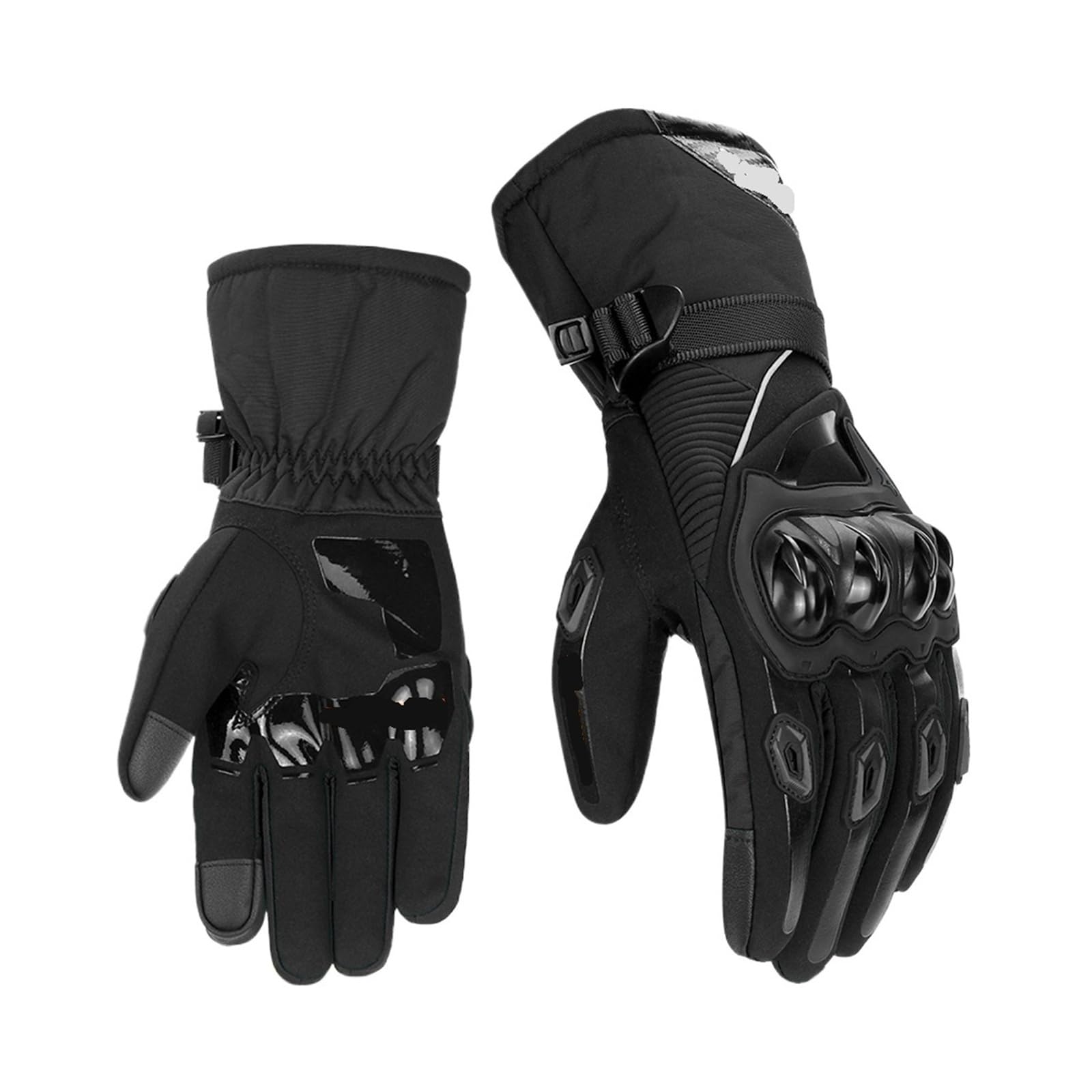 Generico Rękawiczki motocyklowe z ekranem dotykowym, wodoodporne i wiatroszczelne zimowe rękawiczki męskie (WN-01 Black,M)