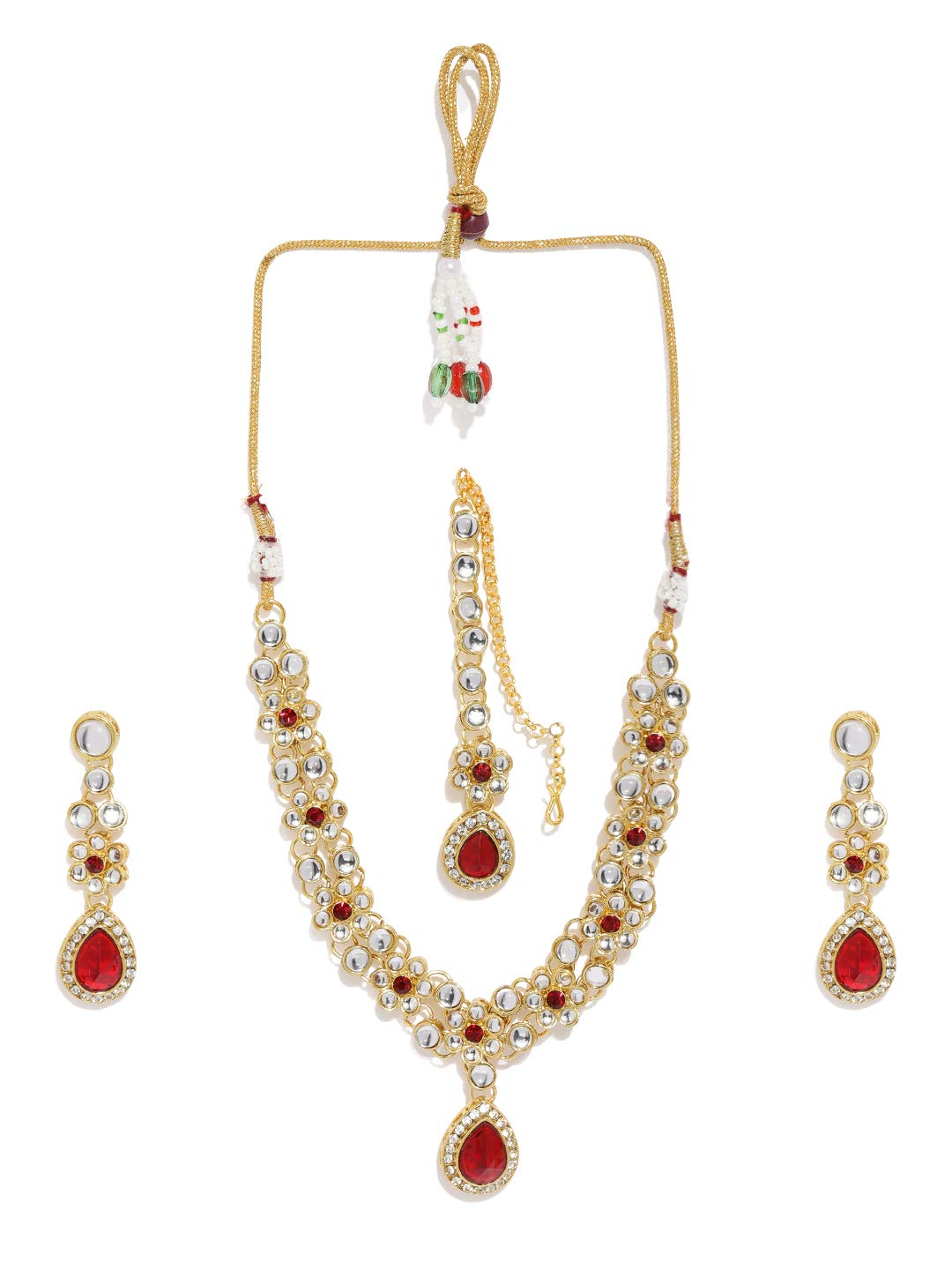 ZAVERI PEARLS Gold Tone Enchanting Floral Design Kundan Jewellery Set For Women-ZPFK9419 (B084KX1XZN) Amazon Price History, Amazon Price Tracker