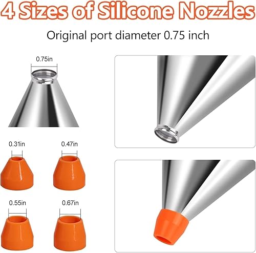 Miniatura 5 de Dispensador de masa para panqueques, dispensador de pasteles de embudo de acero inoxidable de varios calibres con soporte, dispensador de masa de