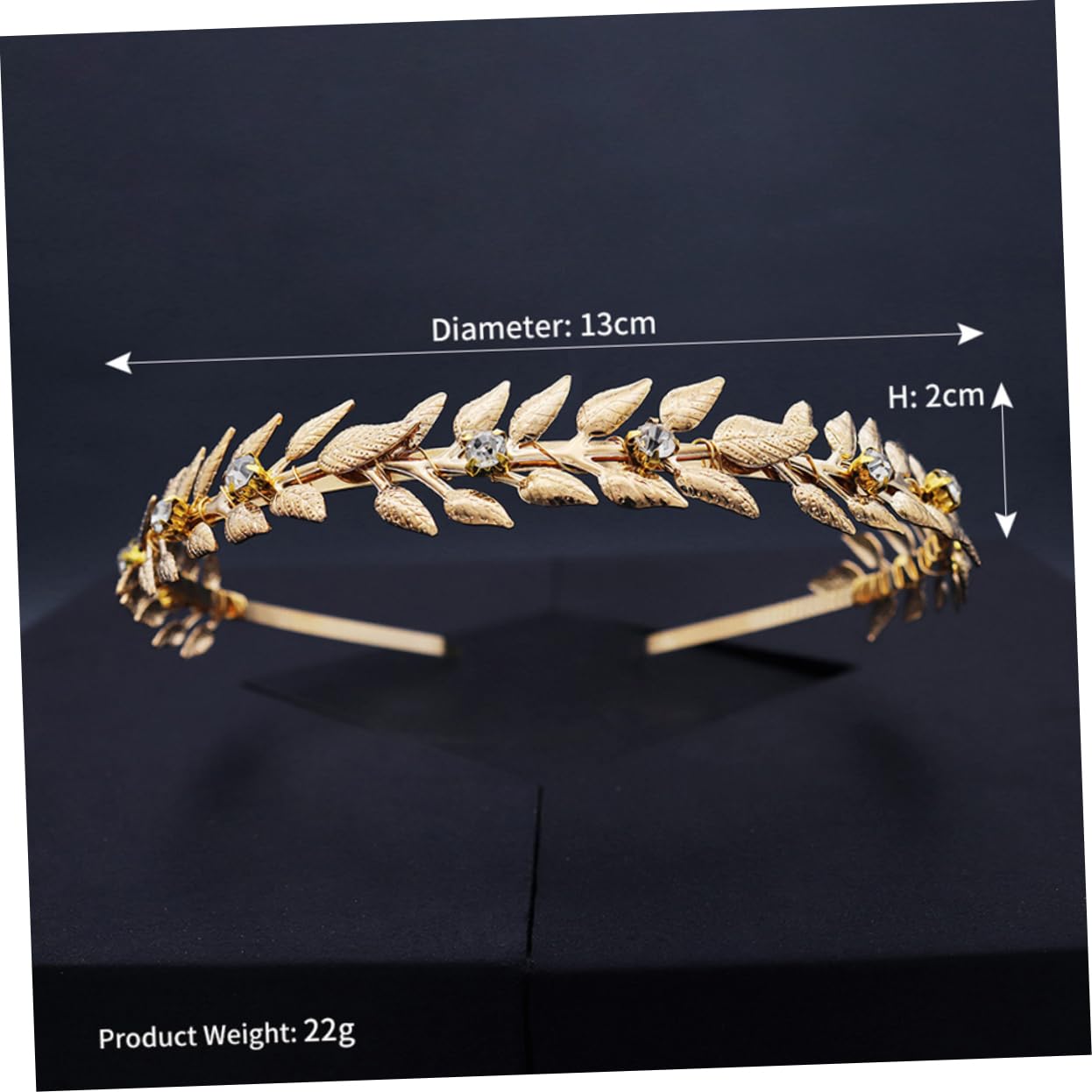 TOVINANNA Floral Crown Hair Pieces for Women Vintage Leaf Headband Wedding Headdress