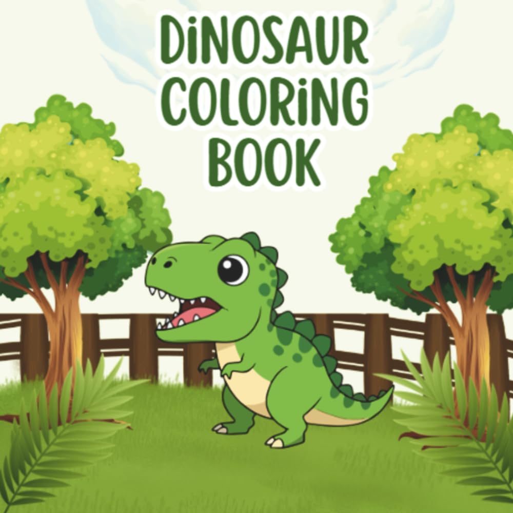 Big & Simple Dinosaur Coloring Book for Kids: Fun and Easy Dino Pictures for Little Artists (Ages 3-8)