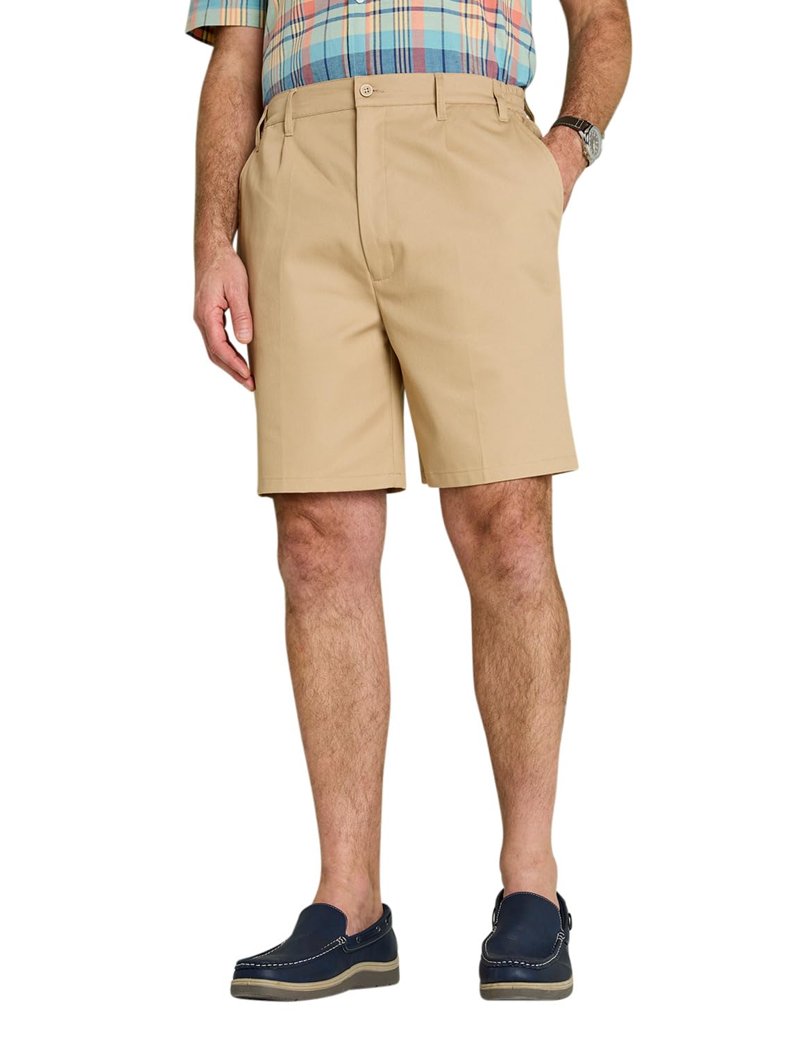 Chums Men's Stain & Water Resistant Coated Cotton Shorts Sand 34