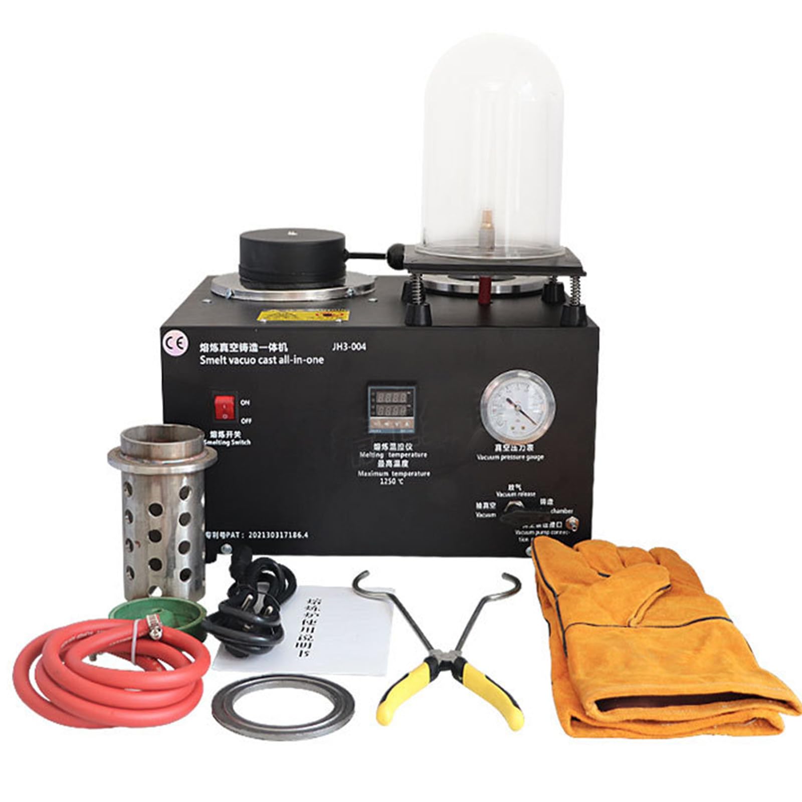 Machine de coulée 3 en 1, équipement de Fusion et de Vide, Machine de coulée sous Vide, Machine d'investissement de coulée sous Vide de 2 L, Affichage numérique jusqu'à 2 100 °F