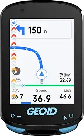GEOID Tela colorida CC600 para bicicleta/ciclismo sem fio – Navegação de rota com planejamento de rota, Wi-Fi e Bluetooth, posicionamento rápido GPS 5s, treinamento interno gratuito
