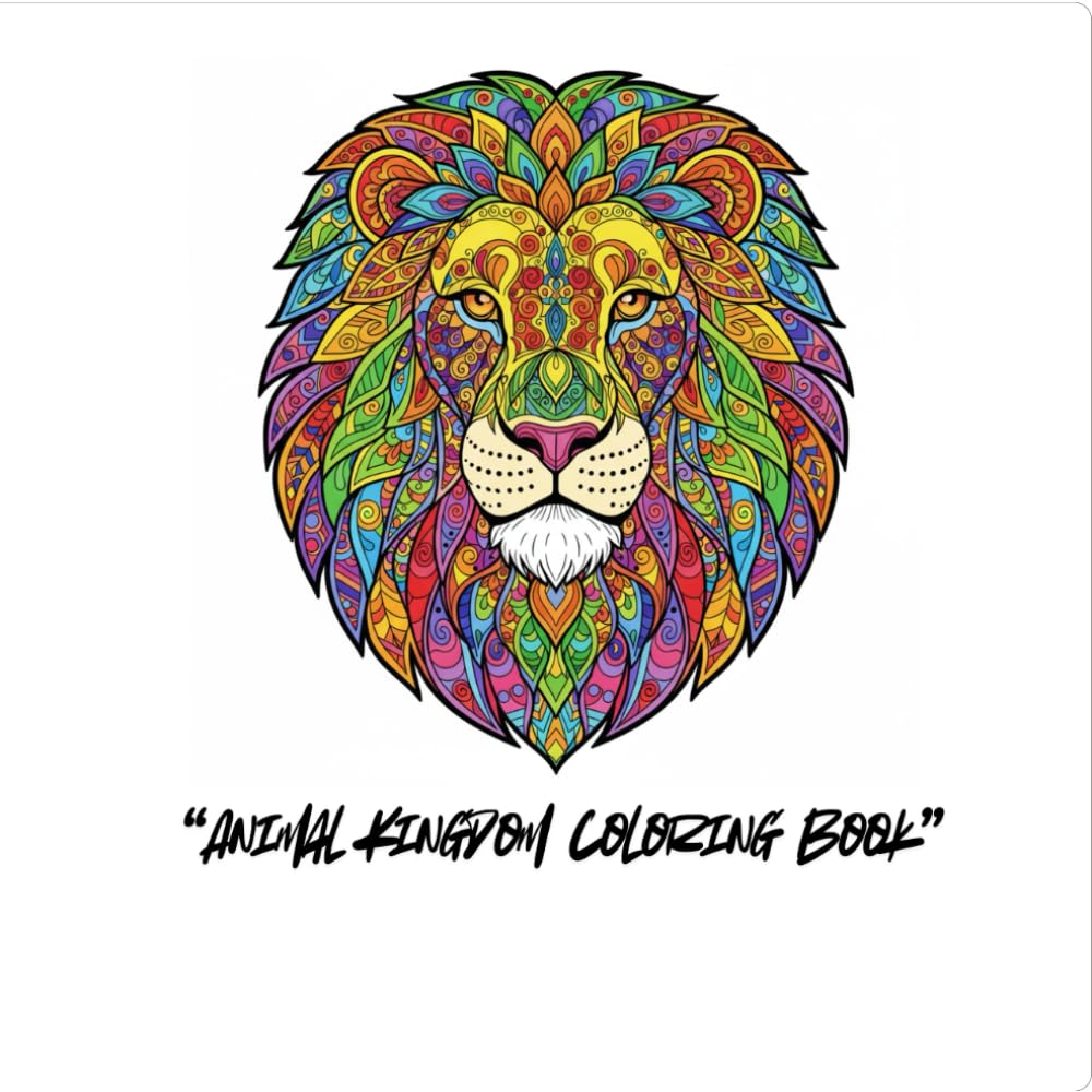 Animal Kingdom Coloring Book: Intricate Mandala Animals for Relaxation and Creativity