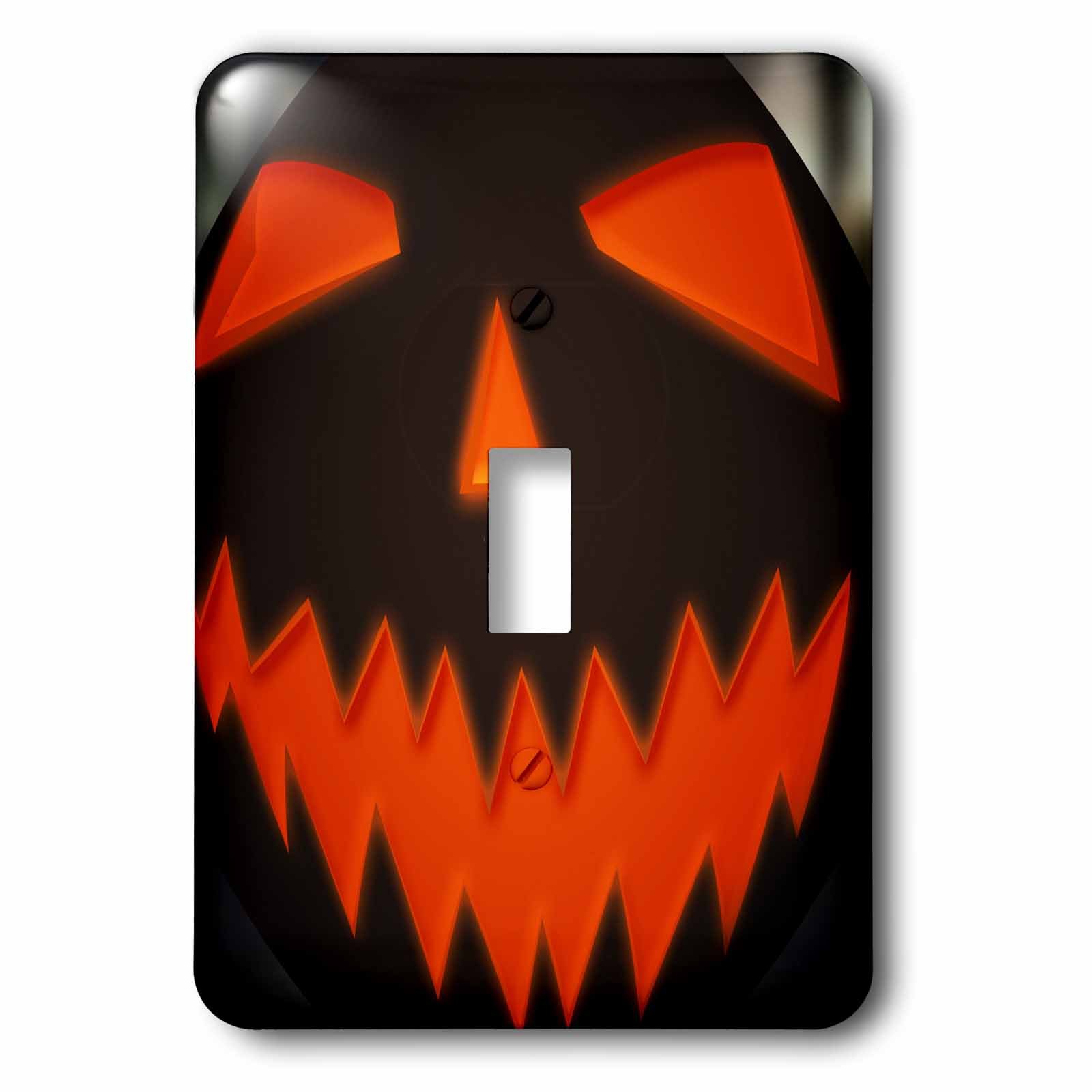 Citrouille d'Halloween plaque pour interrupteur 3dRose lsp_216774_1 design orange