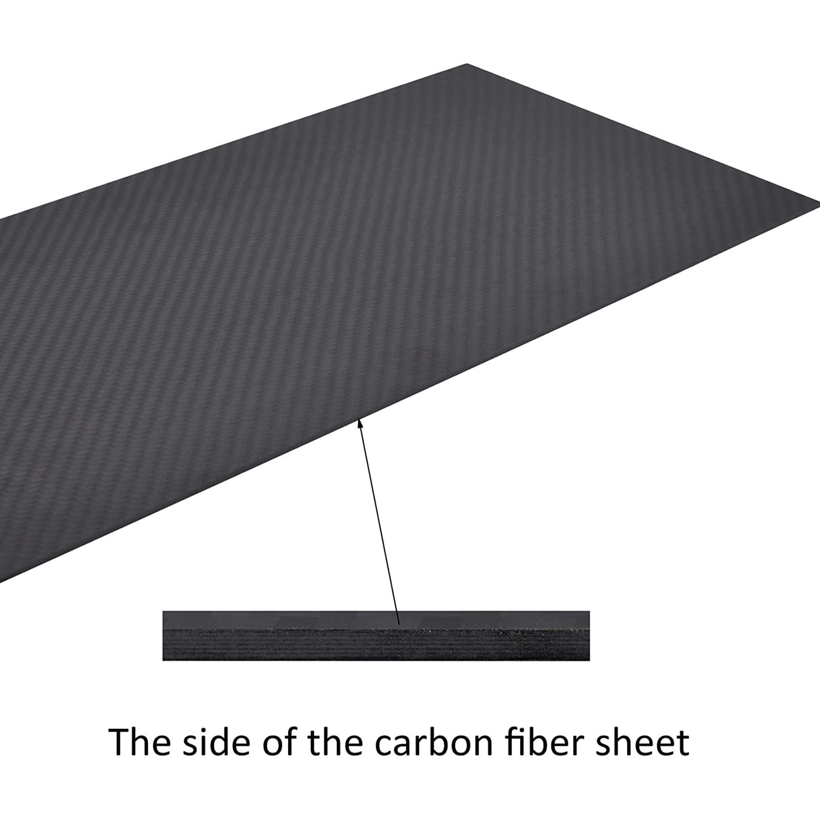 Foglio in Fibra Carbonio 200x400mm Finitura Opaca Piastra Piana Pannello in Tessuto per droni remoti Leggero