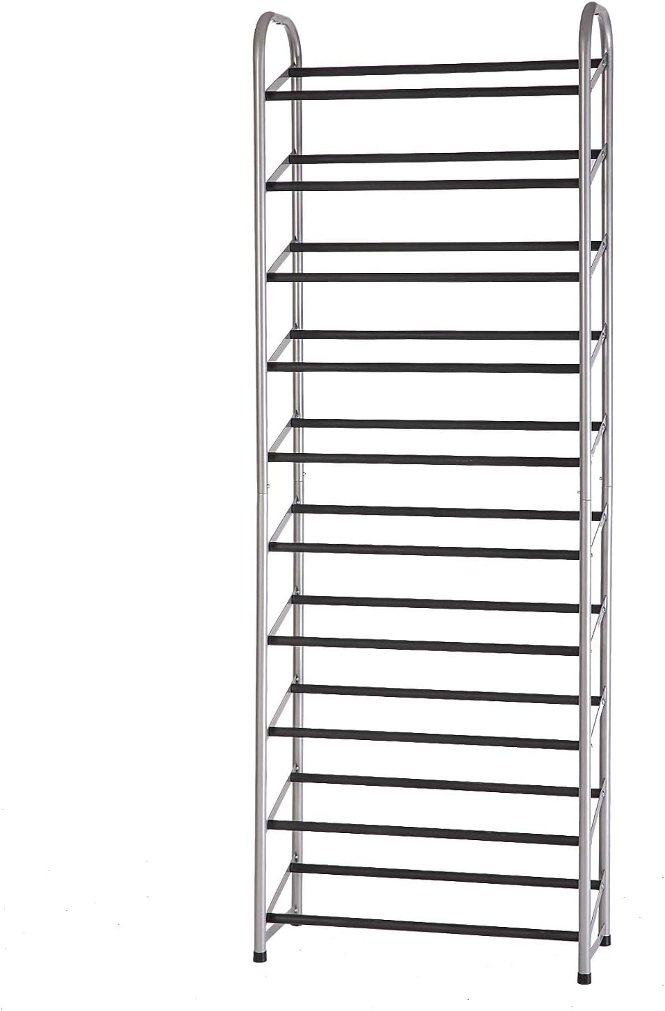 JZM Utility Shoe Rack – Shoe Organizer for Closet with Attractive Design and Sturdy Frame, 10 Tier Utility Shoe Organizer Shelf