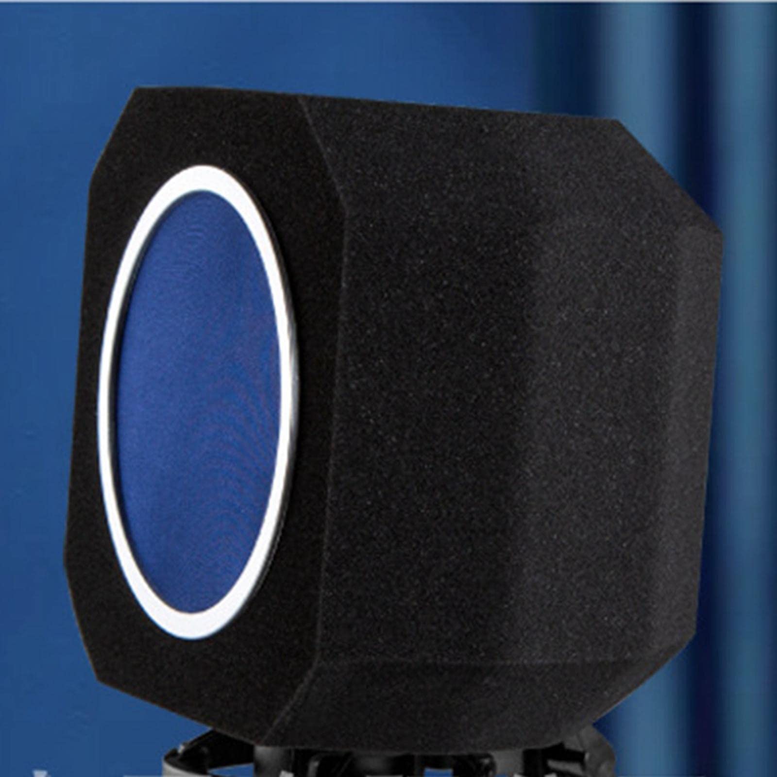Écran Bouclier Filtre Acoustique Mousse Réduction Bruit pour Voix Convient Studio Musique à Domicile 20x18cm