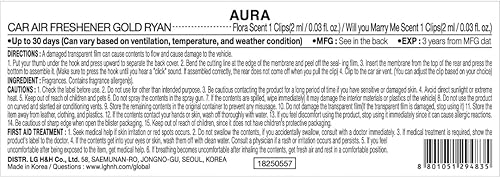 Miniatura 8 de Ambientador AURA APEACH montado en monitor  Aroma Will You Marry Me con notas de fresia y rosa  Ambientadores de coche que combaten el olor