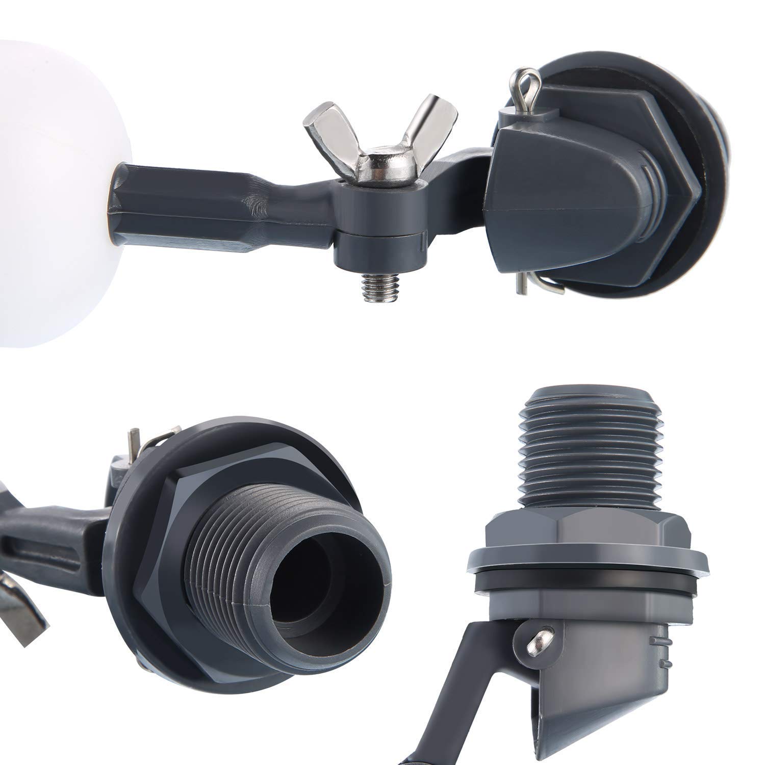 3 Pièces Flotteur de Boule d'eau Fiable Fermer 1/2 Pouce Remplir Le Réservoir d'eau de l'Humidificateur, Robinet à Tournant Sphérique, Soupape de Rechang