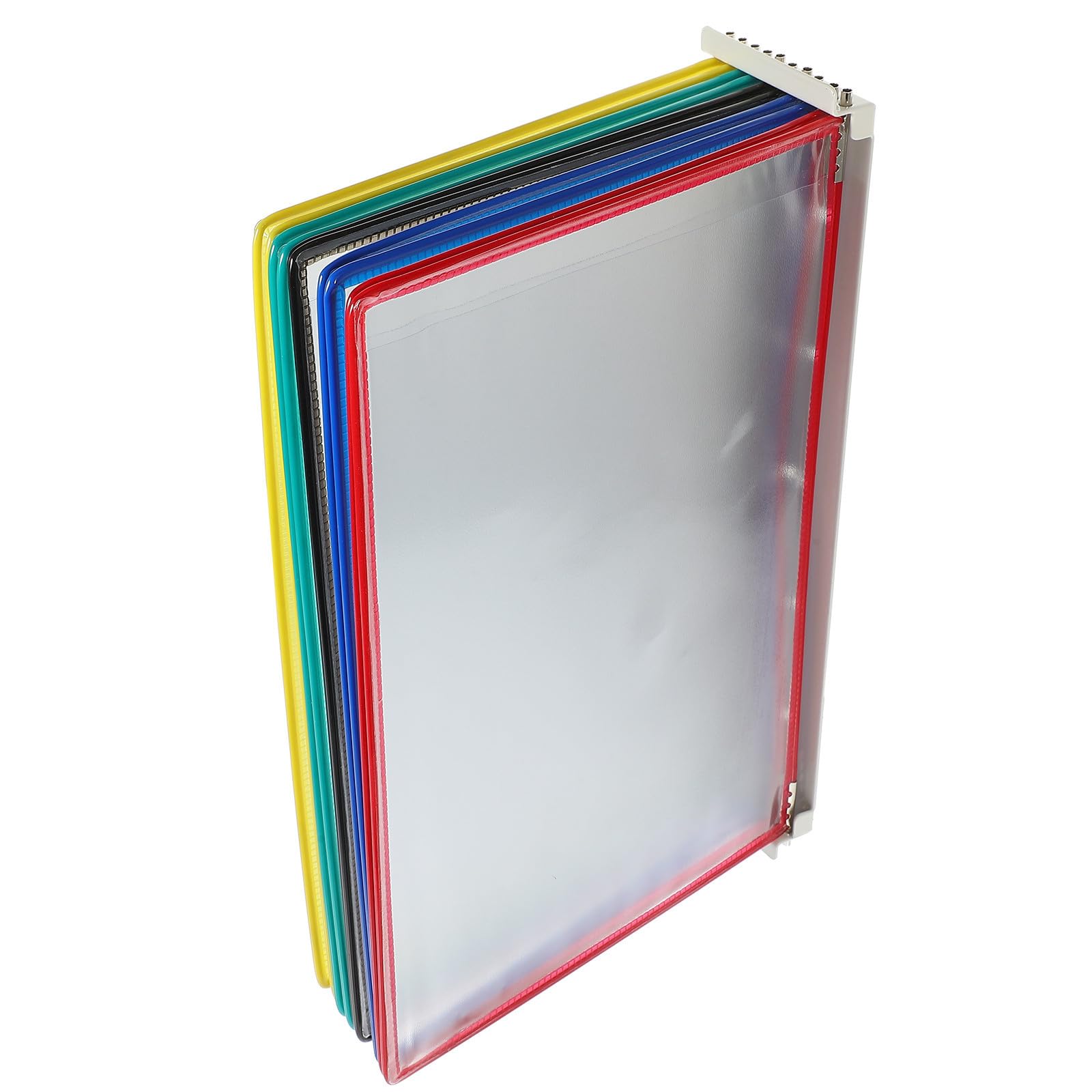 Toyvian Organizer da Parete per Documenti e Riviste in Pvc e Metallo, Struttura Semplice e Funzionale, per Uffici e Sale Riunioni, Porta File da Appendere Verticale