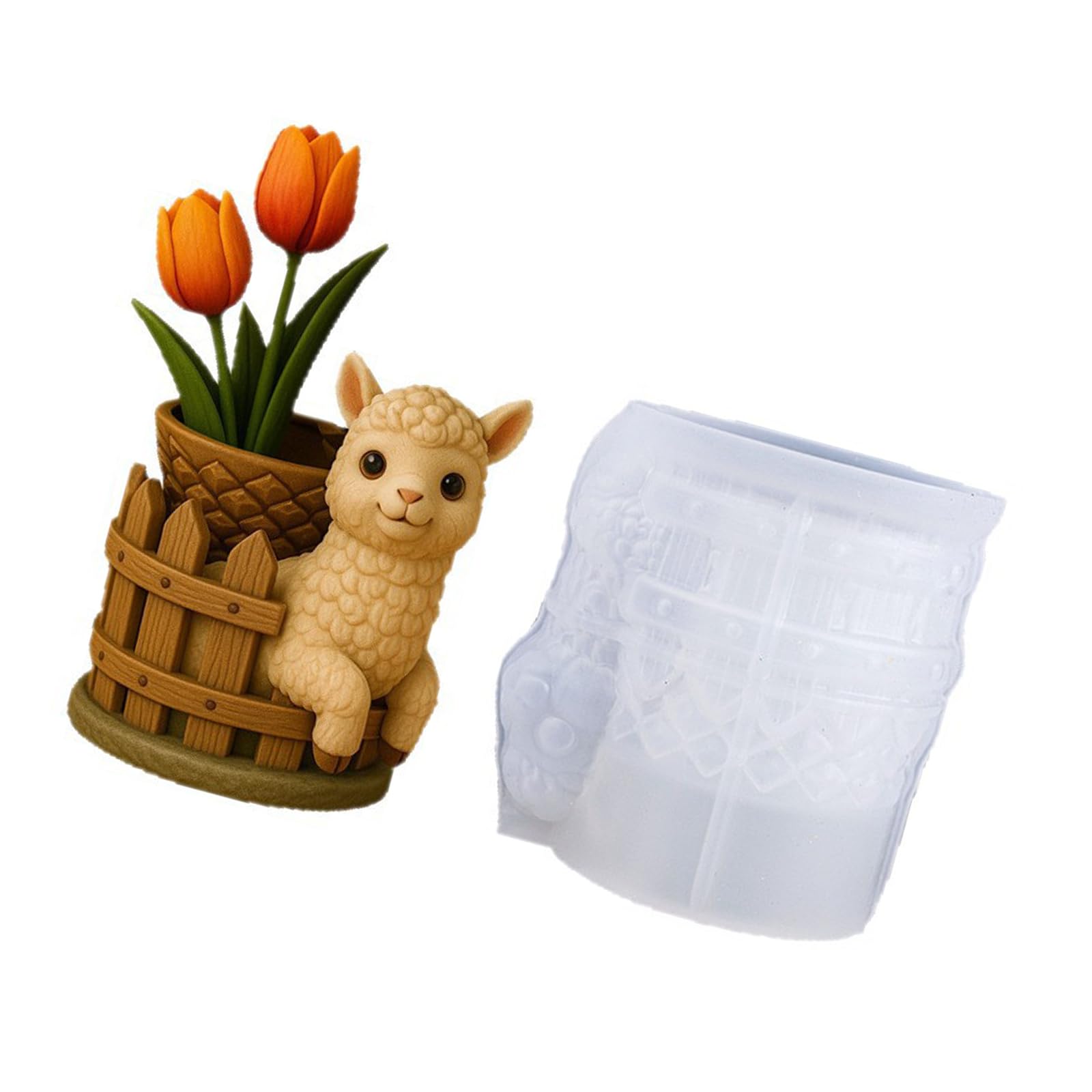 Xjdzineq Adorable Llamas Pinecone Silicone for Home Decor and Gifts Pinecone Candlewax