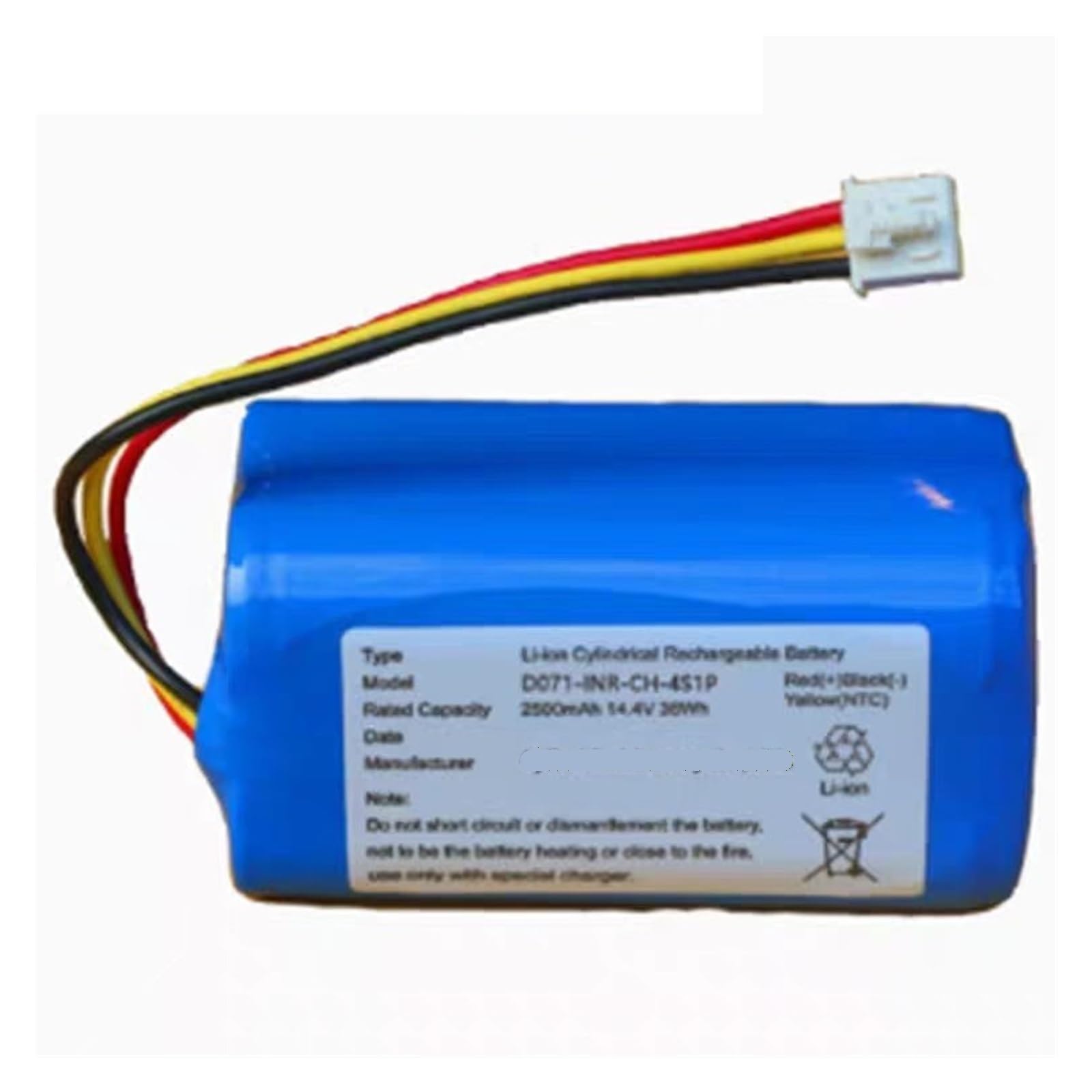Batterie Au Lithium Rechargeable 14.4V D071-INR-CH-4S1P 2500mAh 36Wh, Compatible For COHN, Alimentation De Secours Cylindrique