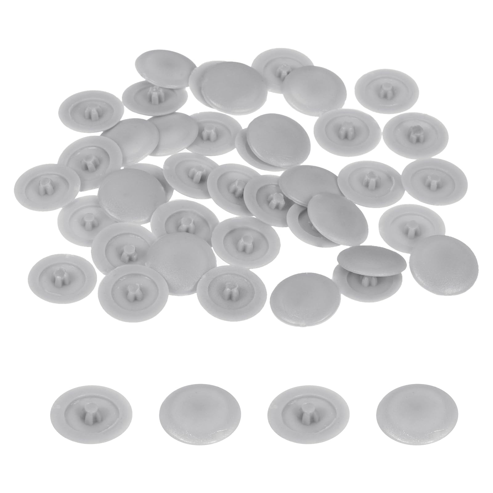uxcell 40PCS Screw Cap Covers, 12mm Waterproof Plastic Screw Decorative Caps for Phillips Cam Lock Nuts Self-Tapping Screws, Light Gray