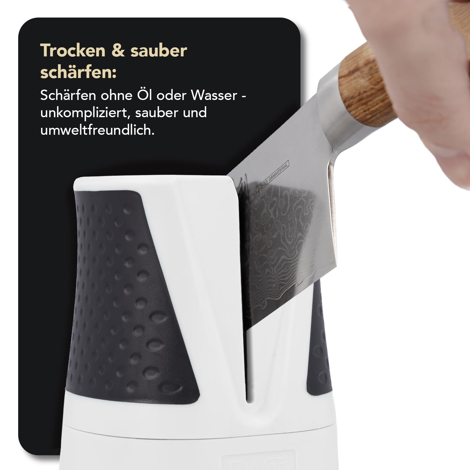 DMT SimpleSharp Weiss Bundle Fein & Extrafein | Diamant Messerschärfer für rasiermesserscharfe Klingen mit perfektem Schleifwinkel | Schärft Messer beidseitig mit extraharten Diamant-Steinen