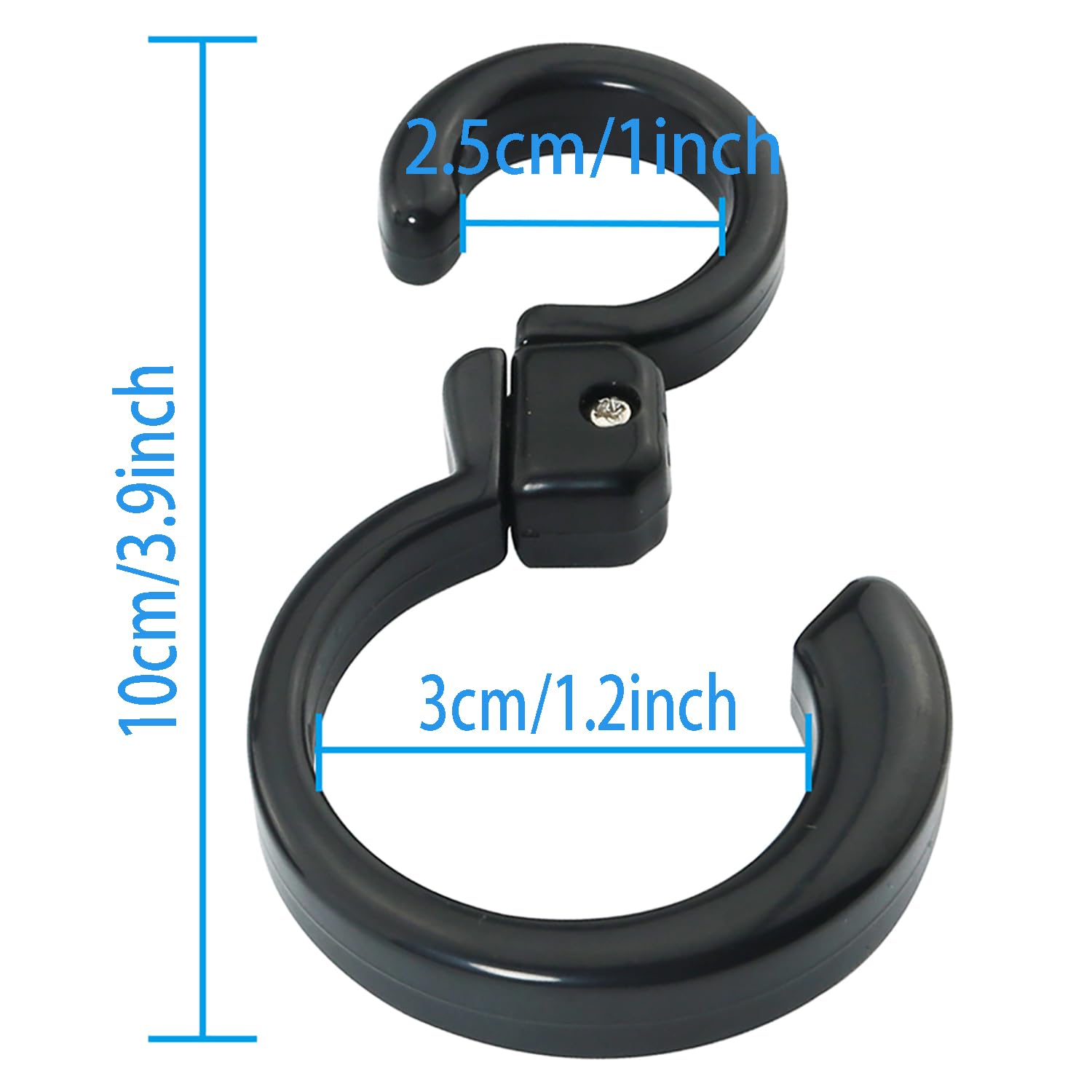 Amazon | ZZLZX 2個 回転折りたたみSフック 360度折りたたみ式多機能 