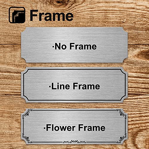 Image of Caramel Sweet Life Personalized Name Plates, Silver Engraved Plaque, Stainless Steel Trophy Plates Engraved, Custom Name Plate with Adhesive Backing or Screws, 3 inch W x 1 inch H