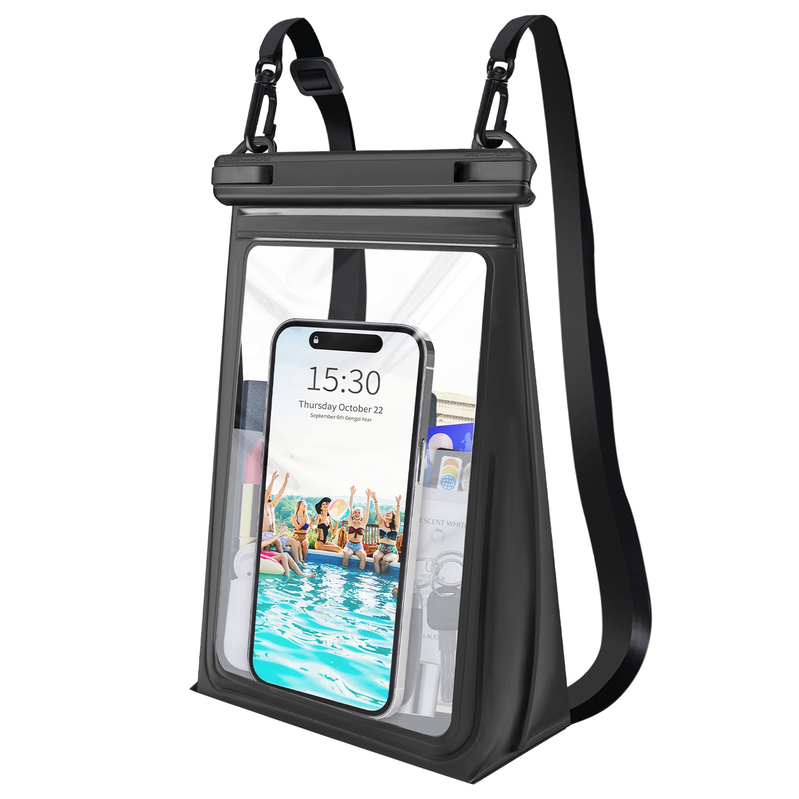 Large Waterproof Phone Pouch Floating, Waterproof Phone Case for iPhone 15 14 Pro Max 13 Plus 12 11 X XS XR Samsung S23 S22 up to 8.5'', Water Proof