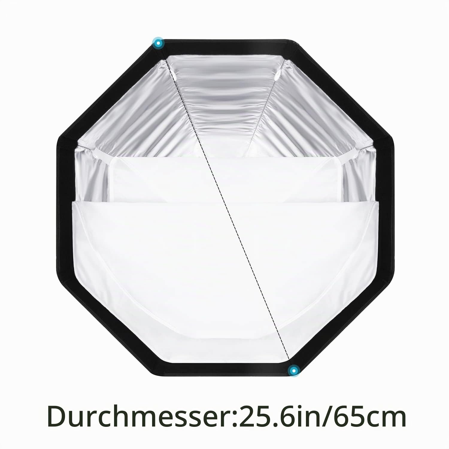NEEWER 65cm achteckige Softbox mit Schnellverschluss, mit S-Typ Halterung, Tragetasche, kompatibel mit NEEWER TT560 NW880 NW600 NW620 NW700 NW-670 750II und Q3 AD200Pro Flash Strobes-SF-RP26
