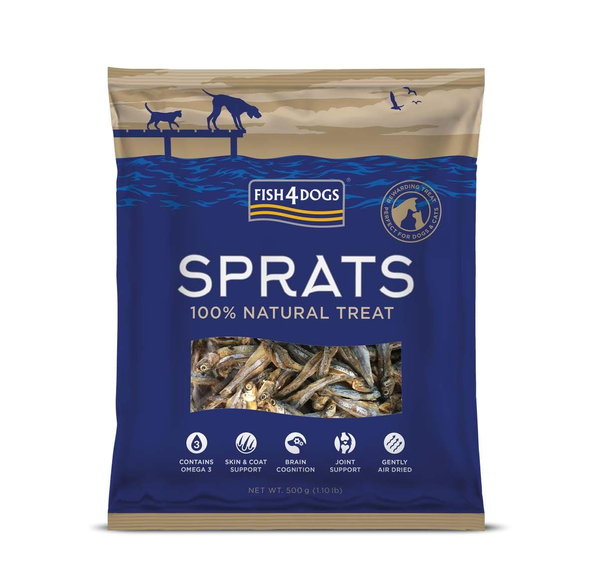 Fish4Dogs Natural Sprats, 500 g (Pack of 1)