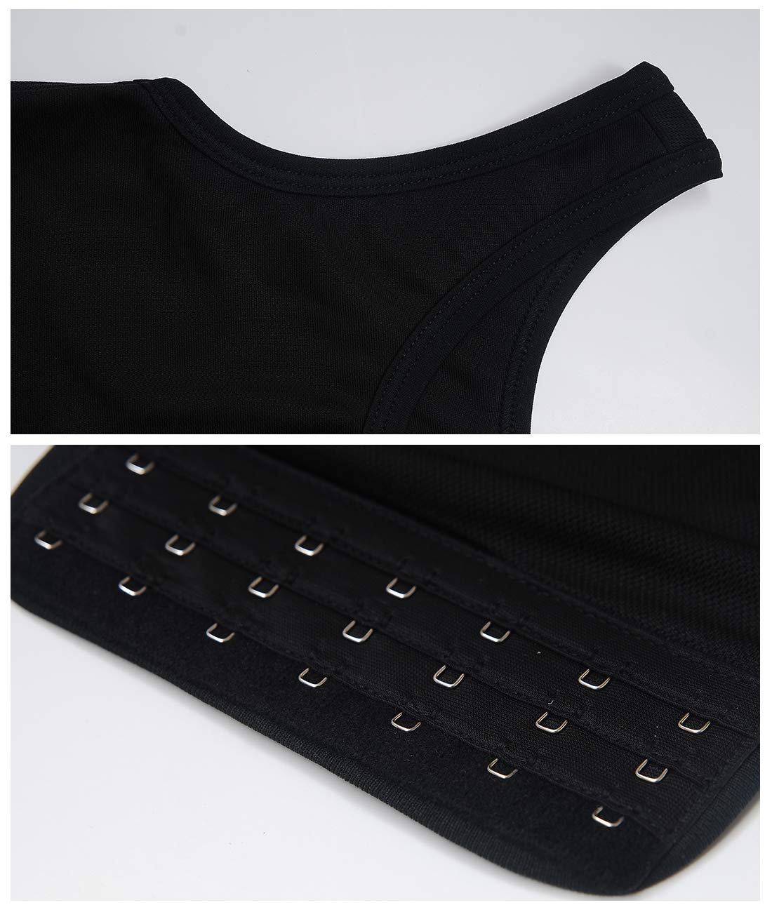 Poitrine Binder Corset Court Débardeur pour Tomboy Trans Lesbian Soutien-Gorge de Sport Binder de Poitrine Maille Élastique Respirant - S-4XL