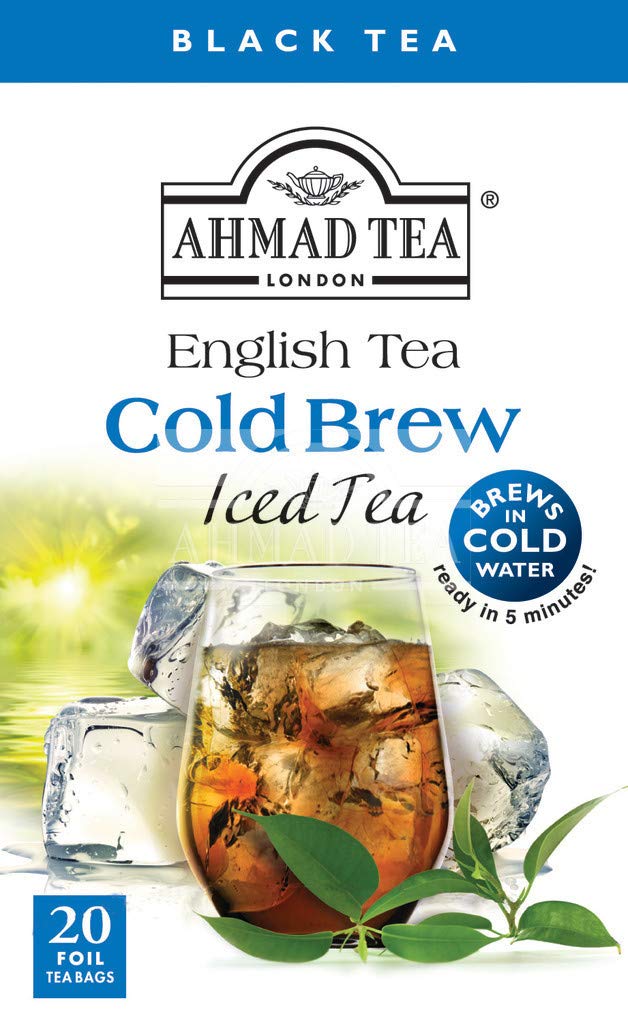 Ahmad Tea Black Tea, Cold Brew Lemon and Lime Teabags, Iced Tea, 20 ct (Pack of 6) - Caffeinated and Sugar-Free
