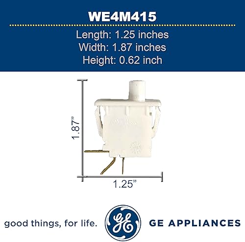 Miniatura 5 de GE WE4M415 - Interruptor de puerta original OEM para GE Dryer, color blanco