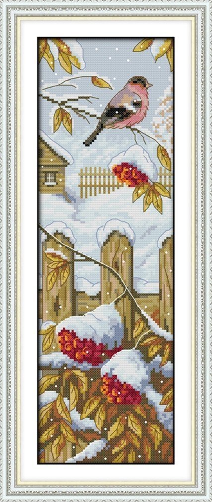 YEESAM ART Kreuzstich-Set 'Flusslandschaft' – Mit Zählmuster, Garn, Nadel & Anleitung, Für Fortgeschrittene, Als Geschenk Oder Deko