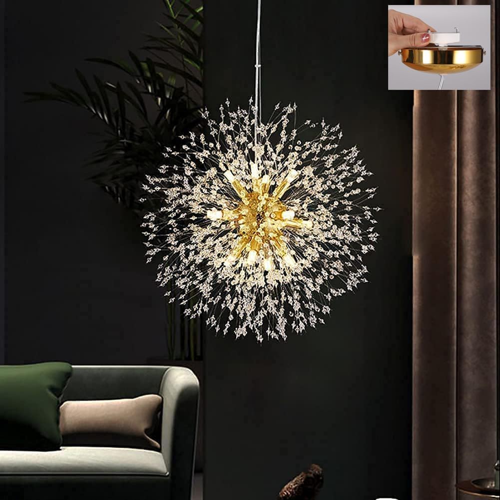 Amazon.co.jp : Oobaa現代タンポポシャンデリア照明器具 LEDクリスタル