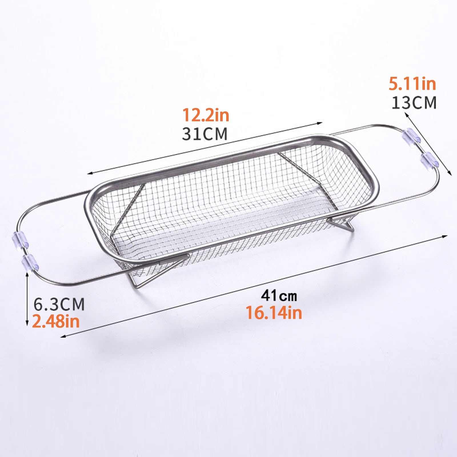 Escurreplatos de Fregadero Extensible Escurreplatos 4 Tamaños Gran Capacidad Escurreplatos de Acero Inoxidable para Mostrador de Cocina(S)