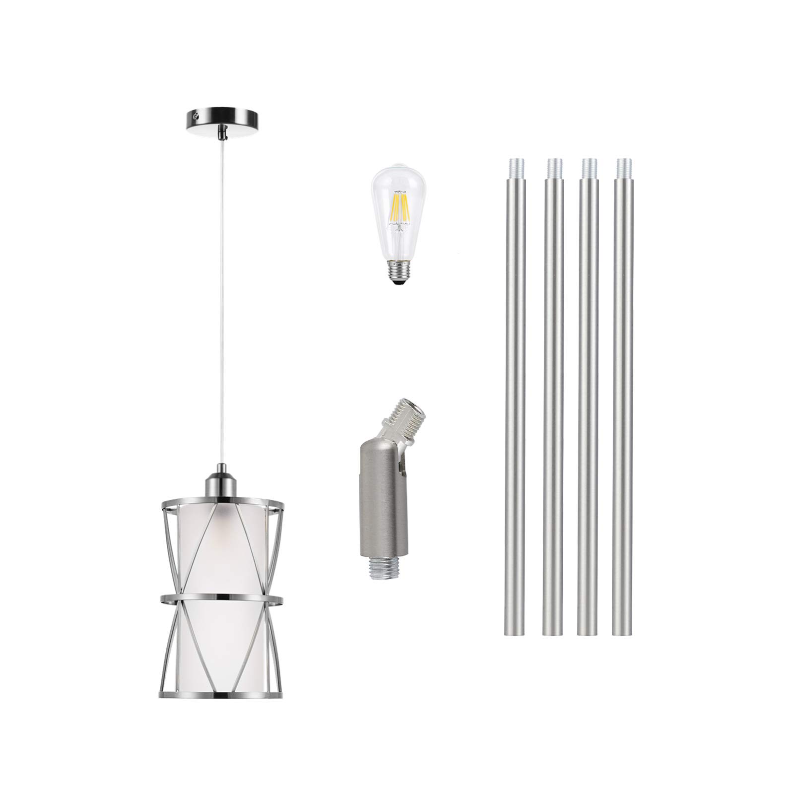 SHENGQINGTOPModern Brushed Nickel Pendant Light Set