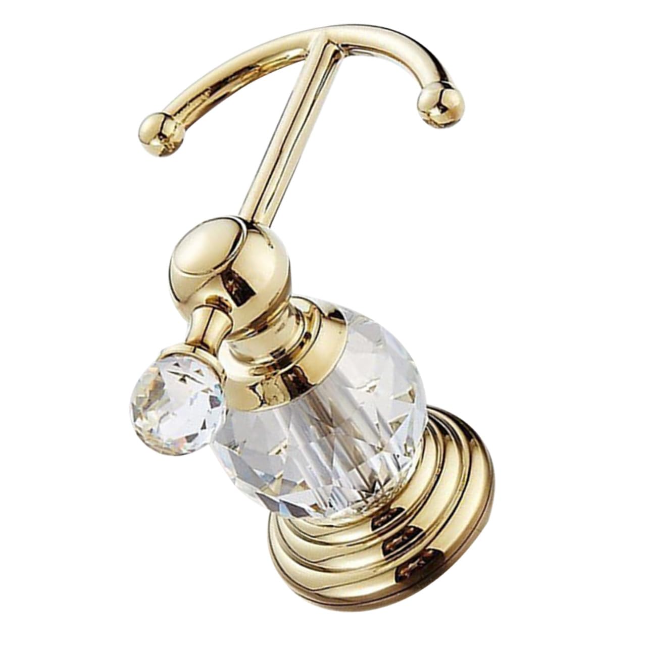 TEHAUX Gancio da Parete Dorato per Bagno e Guardaroba, Gancio Portaoggetti Robusto e Decorativo, Supporto per Accappatoi, Asciugamani e Abiti, Salvaspazio per Camera e Cucina, Ganci