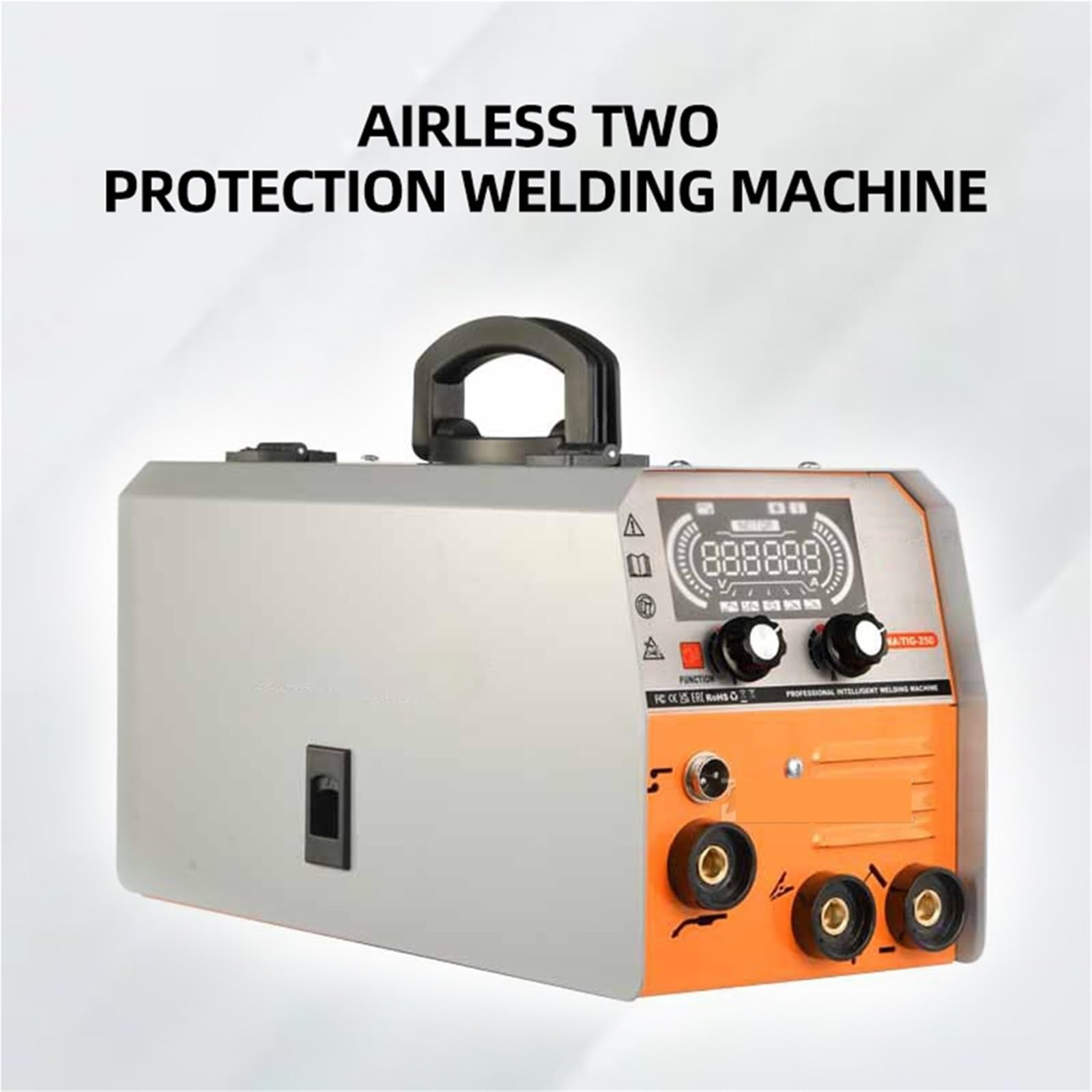 Soldadora MIG/TIG/Stick 3 en 1 sin gas: máquina de soldadura multiproceso for con núcleo fundente, protección gas y para fábrica(9-25mm)
