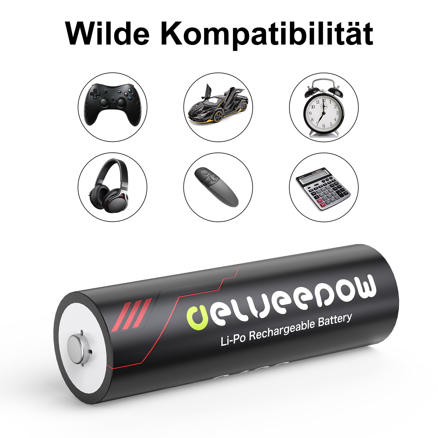 Piles AAA Rechargeable 1,5V 1200mWh Haute Capacité,Lot de 8 Pile Rechargeable AAA avec Chargeur 1500 Cycles