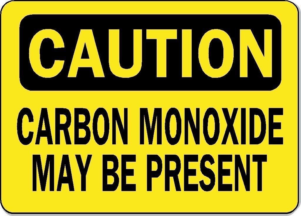 Yelacecca Caution Sign Carbon Monoxide May Be Present Safety Indoor Outdoor Decoration Sign 8X12 Inch