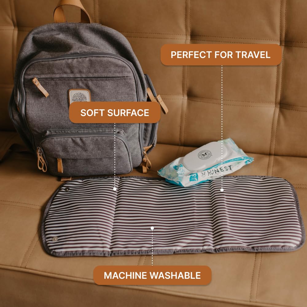 Parker Baby - Cambiador portátil para pañales de bebé, cambiador de pañales portátil, cambiador para viajes, cambiador de bebé con bolsa de abedul