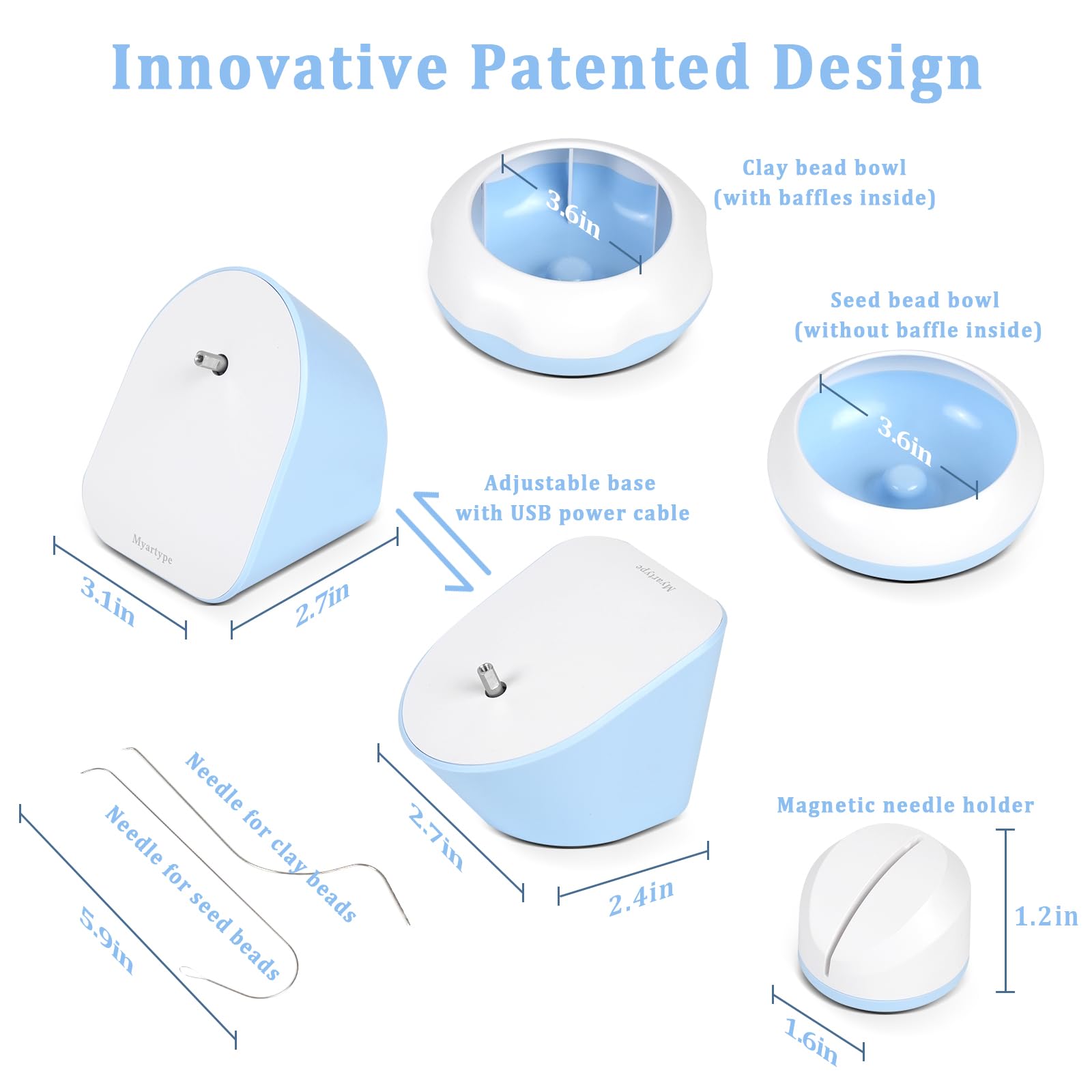 Spinner de cuentas de arcilla, giratorio eléctrico de cuentas para hacer joyas, pulsera y collar con agujas de cuentas e hilo, spinner de cuentas de semillas, spinner de pulseras de cuentas de arcilla
