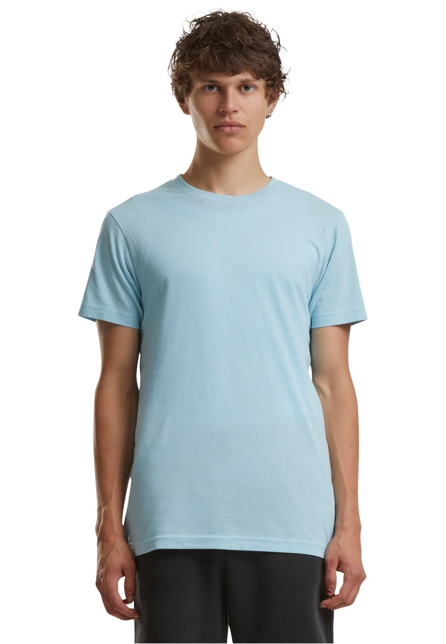 Build Your Brand Bb010-basic Round Neck T-Shirt, T-Shirt Uomo, Blu Oceano, M