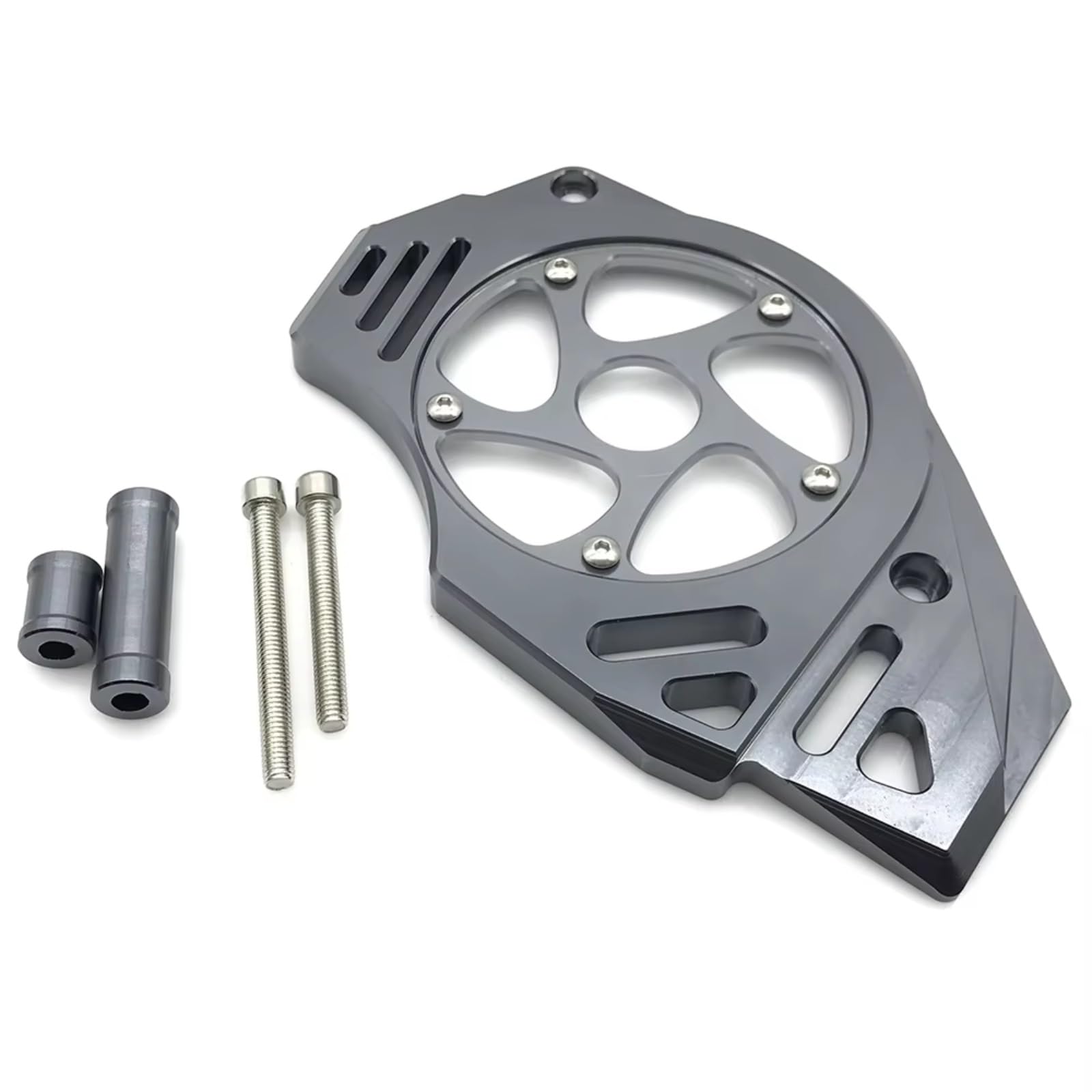Cubierta de piñón Delantero de Motocicleta para para ER-6N Cubierta Piñón motocicleta | Protege tu cadena de la lluvia de piedras y arena con este práctico protector de cadena(Dark Grey)