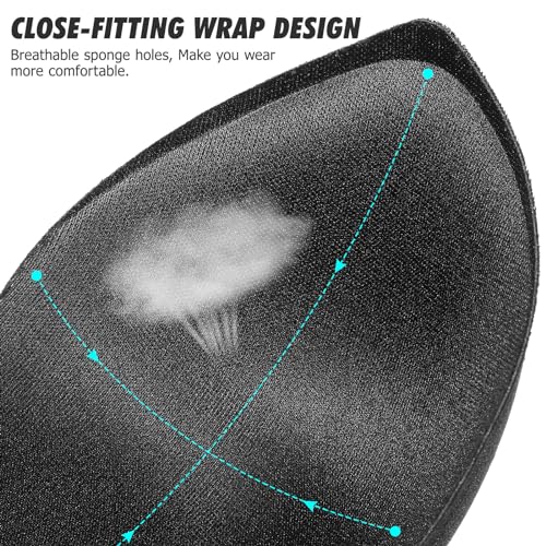 Toyvian 2pcs Cup Enlarge Pad - Enlarge Front Pad 3d Bulge Enhancing Cup, Sponge Swimwear Padded Swim Brief Coasters for Man(black)3