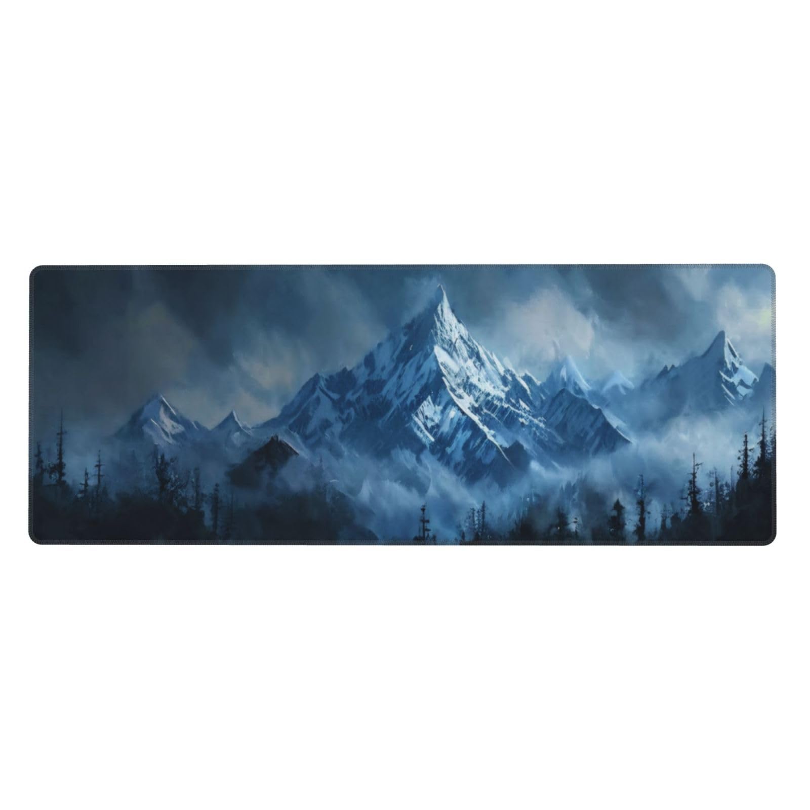 Alfombrilla de mouse para juegos, alfombrilla de mouse grande con base de goma antideslizante, alfombrilla de mouse para teclado, alfombrilla de escritorio con bordes cosidos, 31.5 x 11.8 pulgadas,