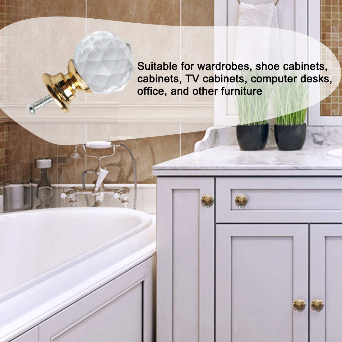 Sourcing Map 15pcs Bouton De Meuble Bouton Porte Bouton Tiroir Placard Armoire Poignée De Meuble Boîte à Bijoux Anneau 3 Mm Filletage Mâle